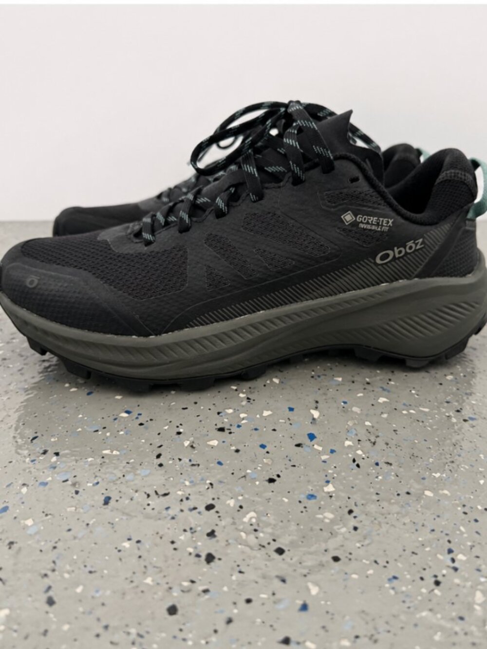 Oboz Katabatic LT Low GTX Waterproof Hiking Shoes Black Sea 7 NIB